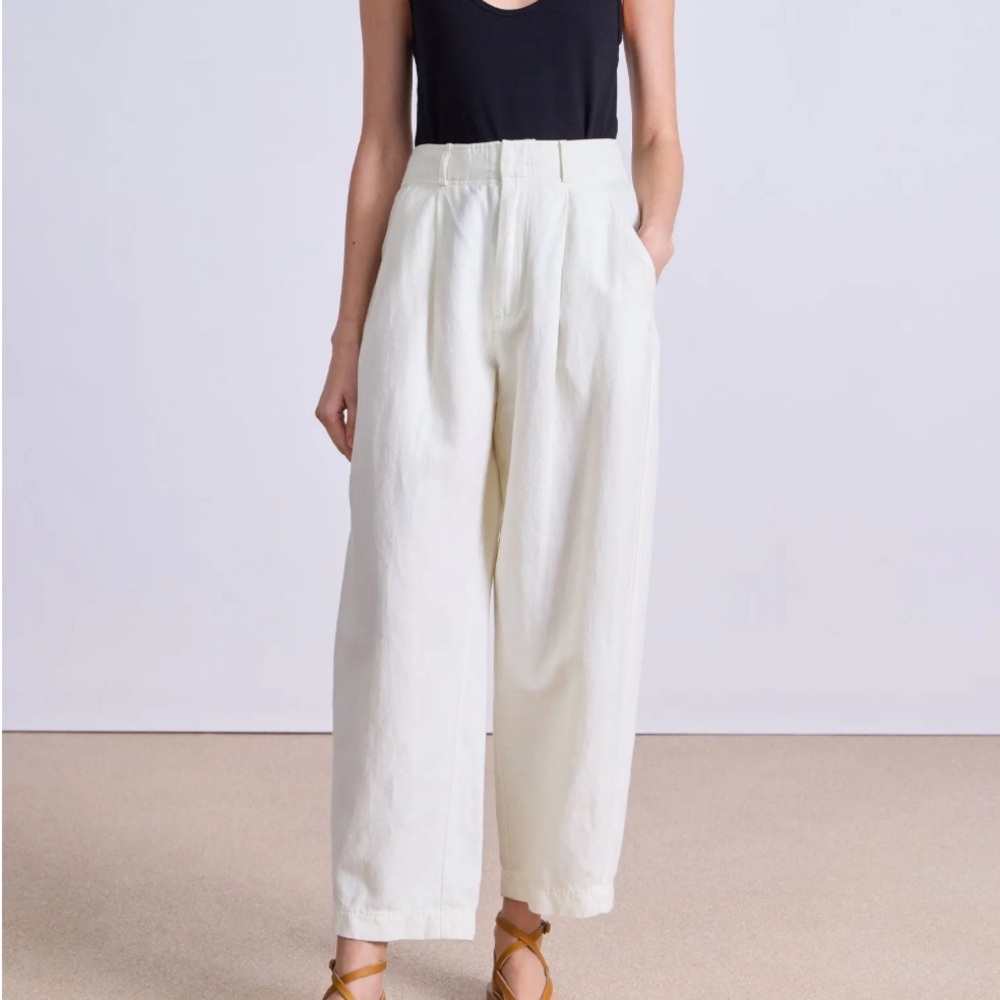 Apiece Apart Bari Crop Trousers - Cream - Size 4 NWT